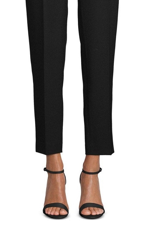 Calça feminina plissada de cintura alta Anne Klein, preta, tamanho XX-S