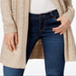 Karen Scott Turbo Duster Cardigan Feminino Marrom Tamanho P
