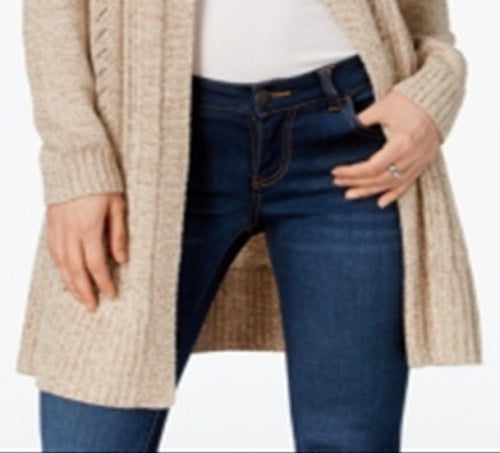 Karen Scott Turbo Duster Cardigan Feminino Marrom Tamanho P