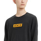Camiseta Levi's Masculina Coleção Limitada Chenille Boxtab Manga Longa Preta Tamanho X-G
