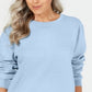 Karen Scott Moletom Esportivo Feminino Manga Longa Gola Redonda Azul Tamanho P