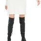 Vestido curto com zíper lateral e gola alta Bar III feminino, branco, tamanho grande