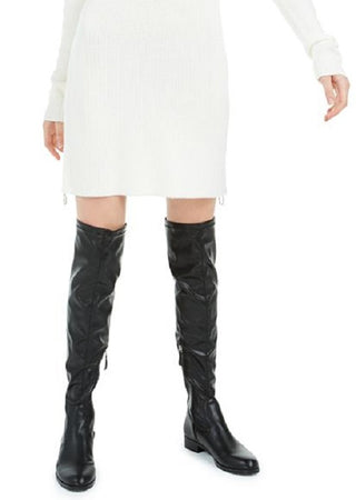 Vestido curto com zíper lateral e gola alta Bar III feminino, branco, tamanho grande