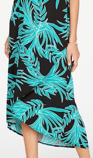 Vestido feminino Alfani estampado com bainha tulipa verde tamanho pequeno G