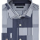 Camisa social Tommy Hilfiger Slim Fit Th Flex sem passar roupa Supima Stretch Patchwork azul tamanho 34x35