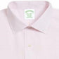 Camisa social xadrez masculina Brooks Brothers Trim Fit rosa tamanho 16,5 x 32