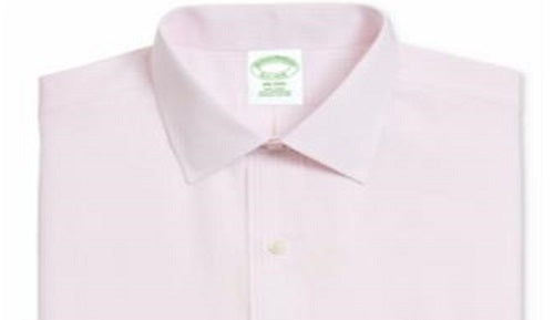Camisa social xadrez masculina Brooks Brothers Trim Fit rosa tamanho 16,5 x 32