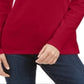 Karen Scott Blusa de gola alta feminina de algodão vermelha tamanho XXL