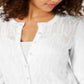 Cardigan de malha Pointelle feminino Charter Club, branco, tamanho M
