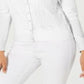 Cardigan de malha Pointelle feminino Charter Club, branco, tamanho M