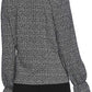 Top feminino Nine West com decote em V e manga curta, cinza, tamanho P