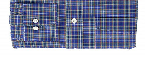 Camisa social xadrez Ralph Lauren masculina Classic Fit Easy Care, azul, tamanho 15x32-33