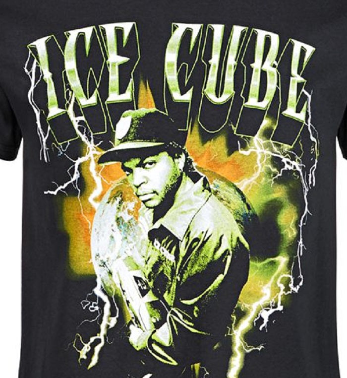 Camiseta masculina Merch Traffic Graphic Lightening Pullover preta, tamanho médio