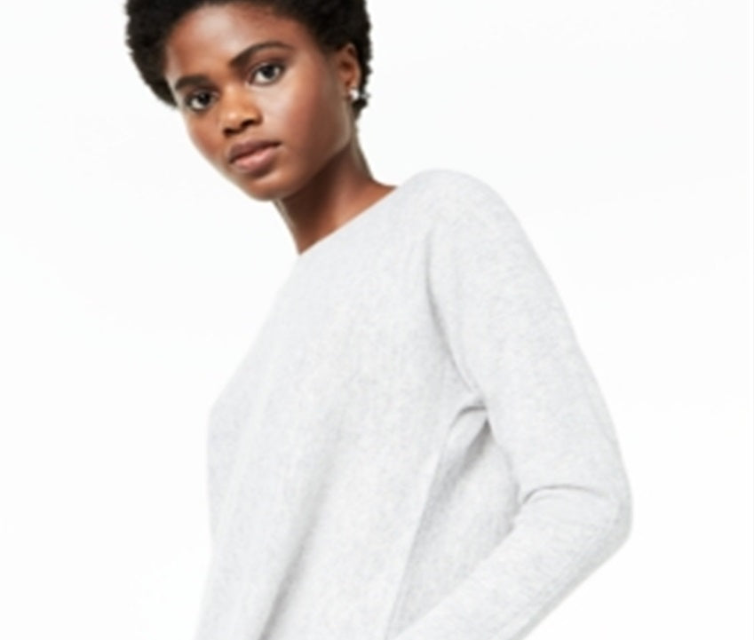 Suéter feminino Charter Club Pure Cashmere manga comprida, tamanho prata - Petite G