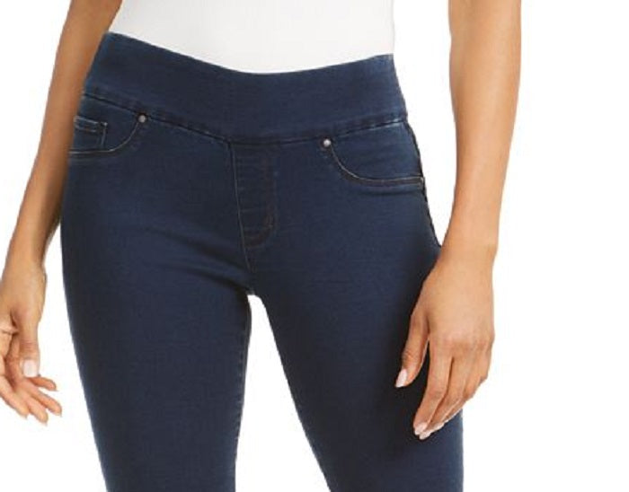 Calça jeans feminina Charter Club Denim com perna reta, azul, tamanho 10, pequena