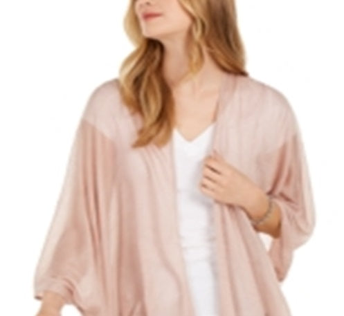 INC International Concepts Feminino Knit Ruana Jaket Rosa Tamanho único