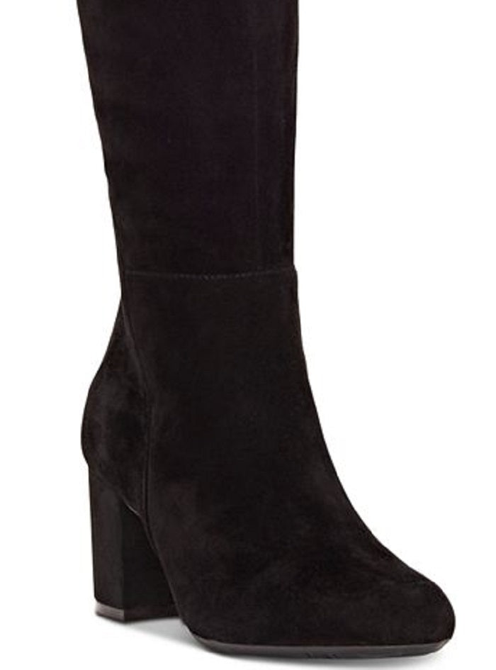 Botas femininas de cano alto Radella Suede da INC International Concepts, pretas, tamanho 9,5 M-WC