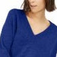 Suéter de cashmere com decote em V Inc Azul Tamanho Grande