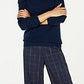 Suéter feminino Charter Club Pure Cashmere Solid com gola redonda, azul, tamanho pequeno P