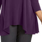 Blusa feminina Alfani lisa, roxa, tamanho pequeno, L