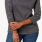 Karen Scott Top Feminino de Algodão com Botões Keyhole Cinza Tamanho P