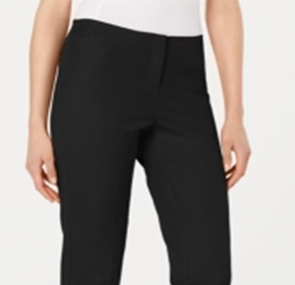 Calça curta feminina Alfani com cadarço, preta, tamanho 4