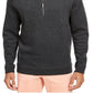 Tommy Bahama Masculino Flip Side Classic Fit Reversível com Zíper de 1/4 Cinza Tamanho GG