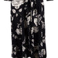 Vestido midi casual com sobrepeliz floral Ralph Lauren feminino, preto, tamanho 2