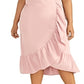 Vestido longo com babados falsos Rachel Roy feminino, rosa, tamanho 22W