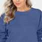 Karen Scott Moletom Esportivo Feminino Manga Longa Gola Redonda Azul Tamanho XXG