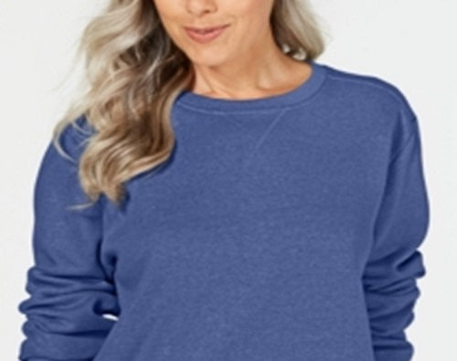 Karen Scott Moletom Esportivo Feminino Manga Longa Gola Redonda Azul Tamanho XXG