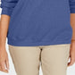 Karen Scott Moletom Esportivo Feminino Manga Longa Gola Redonda Azul Tamanho XXG