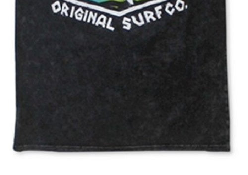 Camiseta masculina Maui and Sons Surf Thrasher com estampa gráfica e logotipo, preta, tamanho pequeno