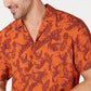 Camisa masculina Nico Camp com botões e técnica mista, laranja, tamanho XX-G, da INC International Concepts