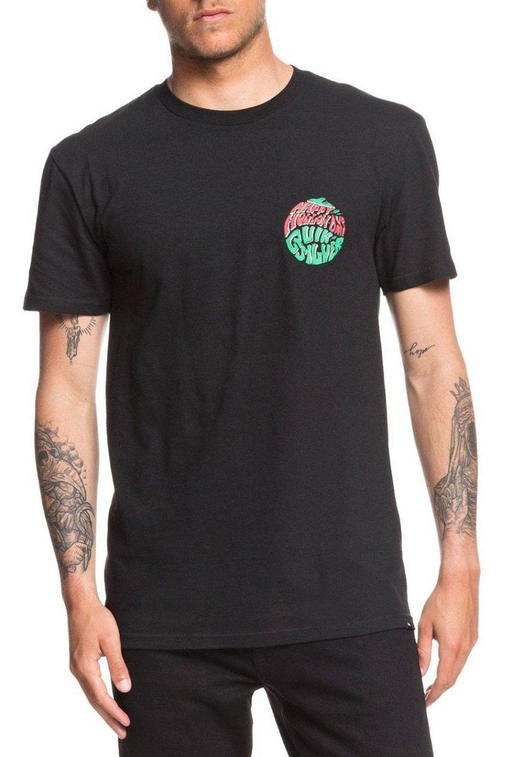 Camiseta Quiksilver Masculina Regular Fit Santa Graphic Tee Preta Tamanho XXG