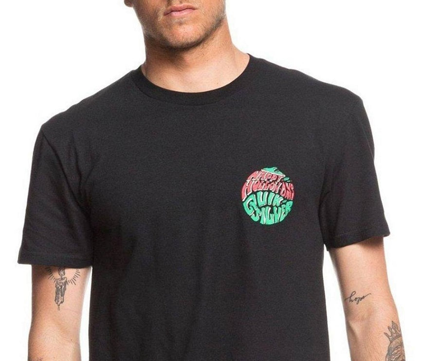 Camiseta Quiksilver Masculina Regular Fit Santa Graphic Tee Preta Tamanho XXG