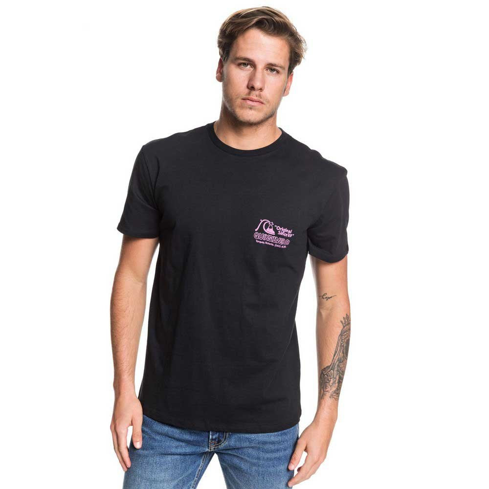 Camiseta Quiksilver Daily Wax Manga Curta Masculina Preta Tamanho P