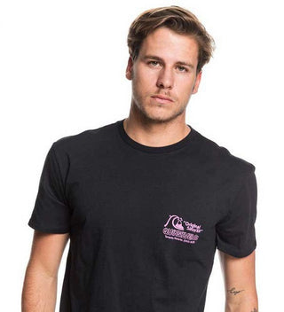 Quiksilver Men's Daily Wax Short Sleeve T-Shirt Black Size Small