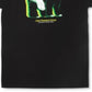 Camiseta masculina LRG com estampa de panda brilhante, preta, tamanho pequeno