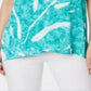 Blusa feminina Alfani estampada alta e baixa cruzada, verde, tamanho pequeno e pequeno