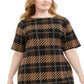 Vestido tubinho estampado feminino Alfani, preto, tamanho pequeno e pequeno