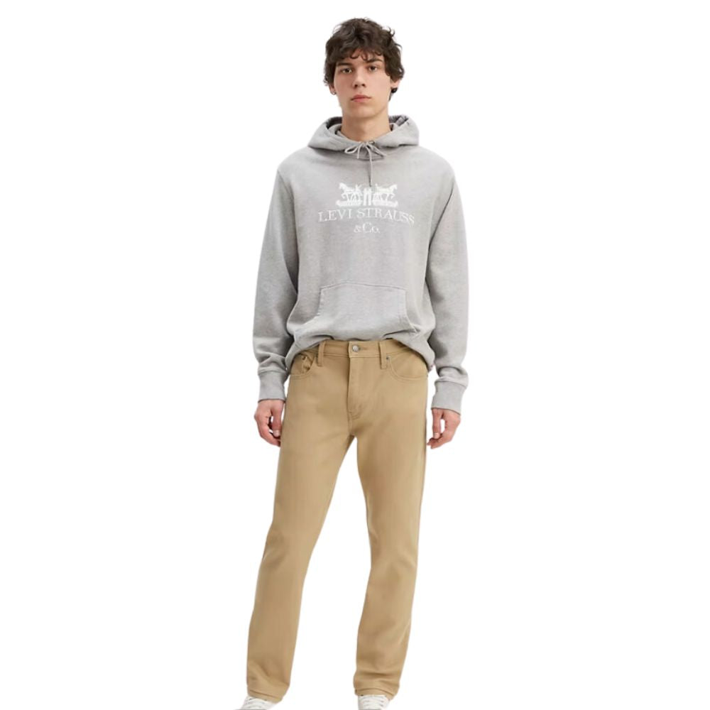 Calça jeans Levi's 512 Slim Tapered Slub Twill Harvest Warp Stretch Waterless, masculina, marrom, tamanho 29X30