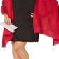 Suéter reversível feminino INC International Concepts Shine Wrap vermelho tamanho regular