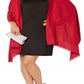Suéter reversível feminino INC International Concepts Shine Wrap vermelho tamanho regular