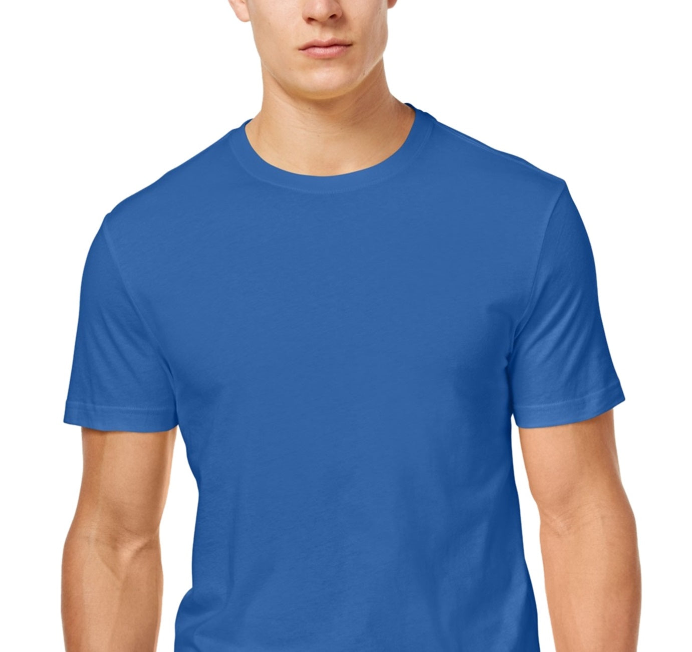 Camiseta básica masculina Club Room Performance, azul, tamanho médio