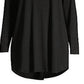 Túnica feminina de malha com gola alta Eileen Fisher, preta, tamanho extragrande