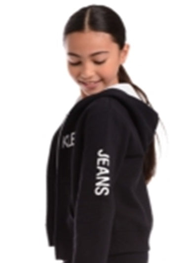 Calça de moletom Calvin Klein Big Girl's Logo preta tamanho 8-10