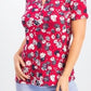 Karen Scott Top Henley Estampado Feminino Vermelho Tamanho XXL