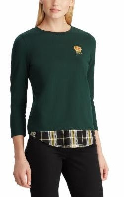 Moletom Ralph Lauren Feminino em Camadas Verde Tamanho P