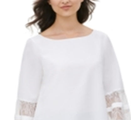 Blusa Calvin Klein Feminina com Canga de Renda Macia Branca Tamanho GG